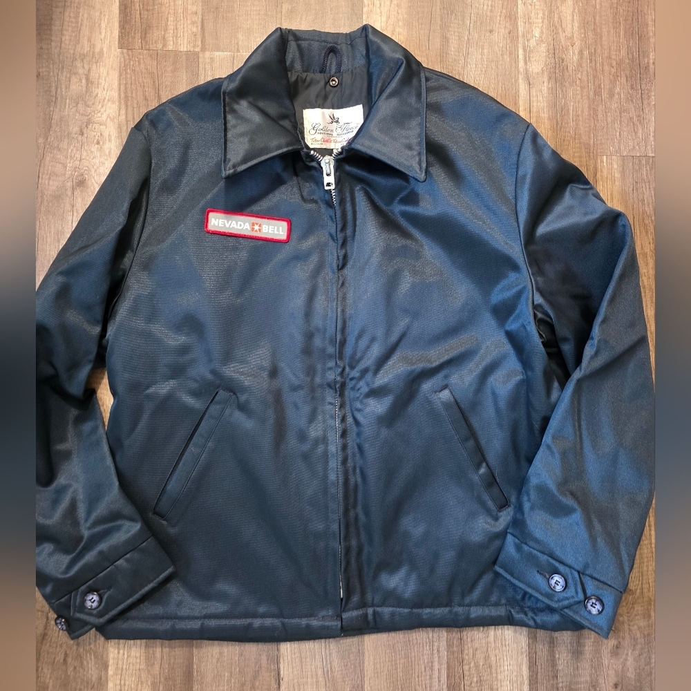 Vintage GOLDEN FLEECE workwear NEVADA jacket Mens Streetwear Blue Y2k Coat